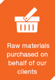 raw materials purchased on behalf of clients